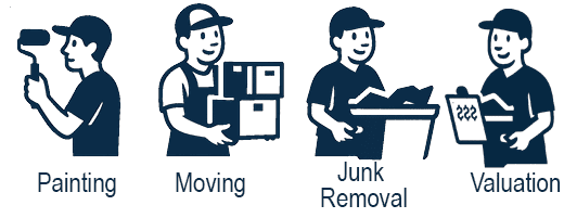 Painting Moving Junk Removal Icons